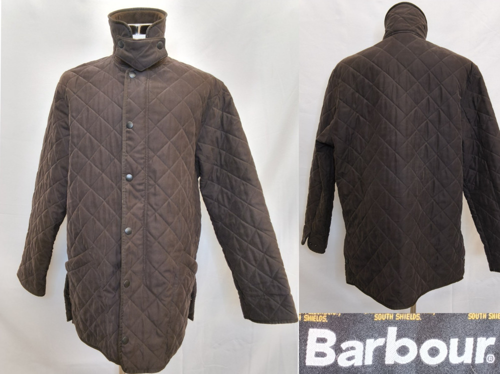 Barbour Long Jacket Men's XL Brown Fleece Lined #W5056